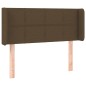 Testiera ad Orecchio Marrone Scuro 103x16x78/88 cm in Tessuto
