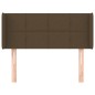 Testiera ad Orecchio Marrone Scuro 103x16x78/88 cm in Tessuto