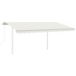 vidaXL Tenda Automatica con Sensore Vento e LED 4,5x3,5 m Crema vidaXL Tenda Automatica con Sensore Vento e LED 4,5x3,5 m Crema