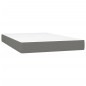 Letto a Molle Materasso e LED Grigio Scuro 120x200cm in Tessuto Letto a Molle Materasso e LED Grigio Scuro 120x200cm in Tessuto