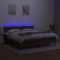 vidaXL Letto a Molle Materasso e LED MarroneScuro 180x200cm in Tessuto vidaXL Letto a Molle Materasso e LED MarroneScuro 180x200cm in Tessuto