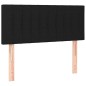 Letto a Molle con Materasso e LED Nero 120x200cm in Tessuto Letto a Molle con Materasso e LED Nero 120x200cm in Tessuto