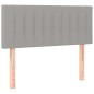 Letto a Molle Materasso e LED Grigio Chiaro 100x200 cm Tessuto Letto a Molle Materasso e LED Grigio Chiaro 100x200 cm Tessuto