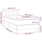 Letto a Molle Materasso e LED Grigio Scuro 90x200 cm in Tessuto Letto a Molle Materasso e LED Grigio Scuro 90x200 cm in Tessuto