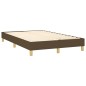 vidaXL Letto a Molle Materasso e LED Marrone Scuro 120x200 cm Tessuto vidaXL Letto a Molle Materasso e LED Marrone Scuro 120x200 cm Tessuto