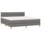 vidaXL Letto a Molle Materasso e LED Grigio Scuro 180x200cm in Tessuto vidaXL Letto a Molle Materasso e LED Grigio Scuro 180x200cm in Tessuto
