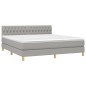 vidaXL Letto a Molle Materasso e LED Grigio Chiaro 180x200 cm Tessuto vidaXL Letto a Molle Materasso e LED Grigio Chiaro 180x200 cm Tessuto