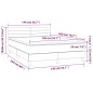 Letto a Molle Materasso e LED Marrone Scuro 140x200 cm Tessuto Letto a Molle Materasso e LED Marrone Scuro 140x200 cm Tessuto