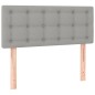 vidaXL Letto a Molle Materasso e LED Grigio Chiaro 100x200 cm Tessuto vidaXL Letto a Molle Materasso e LED Grigio Chiaro 100x200 cm Tessuto