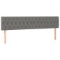 vidaXL Letto a Molle Materasso e LED Grigio Scuro 200x200cm in Tessuto vidaXL Letto a Molle Materasso e LED Grigio Scuro 200x200cm in Tessuto