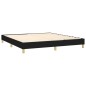 Letto a Molle con Materasso e LED Nero 180x200cm in Tessuto Letto a Molle con Materasso e LED Nero 180x200cm in Tessuto