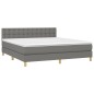 vidaXL Letto a Molle Materasso e LED Grigio Scuro 180x200cm in Tessuto vidaXL Letto a Molle Materasso e LED Grigio Scuro 180x200cm in Tessuto