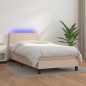 Giroletto Molle Materasso e LED Cappuccino 90x200 cm Similpelle Giroletto Molle Materasso e LED Cappuccino 90x200 cm Similpelle