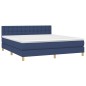 Letto a Molle con Materasso e LED Blu 180x200 cm in Tessuto Letto a Molle con Materasso e LED Blu 180x200 cm in Tessuto