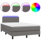 Giroletto Molle con Materasso e LED Grigio 120x200cm Similpelle Giroletto Molle con Materasso e LED Grigio 120x200cm Similpelle
