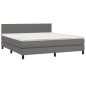 vidaXL Giroletto Molle con Materasso e LED Grigio 180x200cm Similpelle vidaXL Giroletto Molle con Materasso e LED Grigio 180x200cm Similpelle