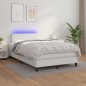 vidaXL Giroletto Molle con Materasso e LED Bianco 120x200cm Similpelle vidaXL Giroletto Molle con Materasso e LED Bianco 120x200cm Similpelle