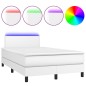 vidaXL Giroletto Molle con Materasso e LED Bianco 120x200cm Similpelle vidaXL Giroletto Molle con Materasso e LED Bianco 120x200cm Similpelle