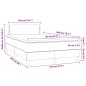 vidaXL Giroletto Molle con Materasso e LED Bianco 120x200cm Similpelle