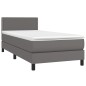vidaXL Giroletto Molle con Materasso e LED Grigio 90x190cm Similpelle vidaXL Giroletto Molle con Materasso e LED Grigio 90x190cm Similpelle