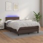 vidaXL Giroletto Molle con Materasso e LED Marrone 120x200cm vidaXL Giroletto Molle con Materasso e LED Marrone 120x200cm
