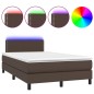 vidaXL Giroletto Molle con Materasso e LED Marrone 120x200cm vidaXL Giroletto Molle con Materasso e LED Marrone 120x200cm