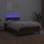 vidaXL Giroletto Molle con Materasso e LED Marrone 120x200cm vidaXL Giroletto Molle con Materasso e LED Marrone 120x200cm