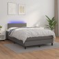 Giroletto Molle con Materasso e LED Grigio 120x200cm Similpelle Giroletto Molle con Materasso e LED Grigio 120x200cm Similpelle