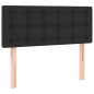 vidaXL Giroletto a Molle con Materasso e LED Nero 90x200 cm Similpelle