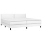 Giroletto Molle con Materasso e LED Bianco 200x200cm Similpelle Giroletto Molle con Materasso e LED Bianco 200x200cm Similpelle
