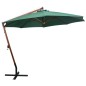 Ombrellone Pensile 350 cm Palo in Legno Verde Ombrellone Pensile 350 cm Palo in Legno Verde