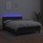 vidaXL Giroletto a Molle con Materasso e LED Nero 140x190cm Similpelle vidaXL Giroletto a Molle con Materasso e LED Nero 140x190cm Similpelle