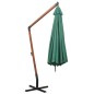 Ombrellone Pensile 350 cm Palo in Legno Verde Ombrellone Pensile 350 cm Palo in Legno Verde