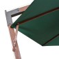 Ombrellone Pensile 350 cm Palo in Legno Verde Ombrellone Pensile 350 cm Palo in Legno Verde