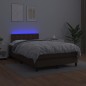 Giroletto Molle con Materasso e LED Marrone 120x200cm