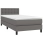 vidaXL Giroletto Molle con Materasso e LED Grigio 80x200cm Similpelle vidaXL Giroletto Molle con Materasso e LED Grigio 80x200cm Similpelle