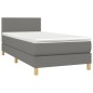 Letto a Molle Materasso e LED Grigio Scuro 90x200 cm in Tessuto Letto a Molle Materasso e LED Grigio Scuro 90x200 cm in Tessuto