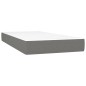 Letto a Molle Materasso e LED Grigio Scuro 90x200 cm in Tessuto Letto a Molle Materasso e LED Grigio Scuro 90x200 cm in Tessuto