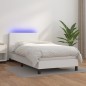 vidaXL Giroletto Molle con Materasso e LED Bianco 80x200 cm Similpelle vidaXL Giroletto Molle con Materasso e LED Bianco 80x200 cm Similpelle