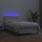 vidaXL Giroletto Molle con Materasso e LED Bianco 80x200 cm Similpelle vidaXL Giroletto Molle con Materasso e LED Bianco 80x200 cm Similpelle