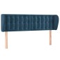 vidaXL Testiera ad Orecchio Blu Scuro 147x23x78/88 cm in Velluto vidaXL Testiera ad Orecchio Blu Scuro 147x23x78/88 cm in Velluto