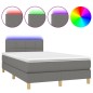 vidaXL Letto a Molle Materasso e LED Grigio Scuro 120x200cm in Tessuto vidaXL Letto a Molle Materasso e LED Grigio Scuro 120x200cm in Tessuto