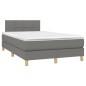 vidaXL Letto a Molle Materasso e LED Grigio Scuro 120x200cm in Tessuto vidaXL Letto a Molle Materasso e LED Grigio Scuro 120x200cm in Tessuto