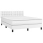 Giroletto Molle con Materasso e LED Bianco 140x200cm Similpelle Giroletto Molle con Materasso e LED Bianco 140x200cm Similpelle