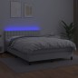 Giroletto Molle con Materasso e LED Bianco 140x200cm Similpelle Giroletto Molle con Materasso e LED Bianco 140x200cm Similpelle