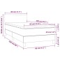 Letto a Molle Materasso e LED Grigio Chiaro 80x200 cm Velluto Letto a Molle Materasso e LED Grigio Chiaro 80x200 cm Velluto