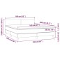 Letto a Molle Materasso e LED Grigio Chiaro 160x200 cm Velluto Letto a Molle Materasso e LED Grigio Chiaro 160x200 cm Velluto