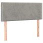 Letto a Molle Materasso e LED Grigio Chiaro 80x200 cm Velluto Letto a Molle Materasso e LED Grigio Chiaro 80x200 cm Velluto