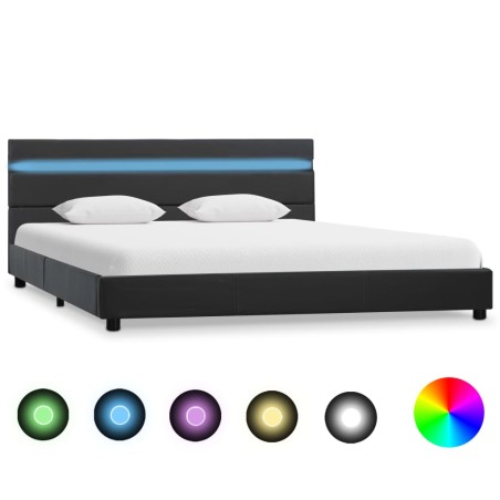 Giroletto con LED Grigio in Similpelle 140x200 cm