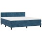vidaXL Letto a Molle con Materasso e LED Blu Scuro 160x200 cm vidaXL Letto a Molle con Materasso e LED Blu Scuro 160x200 cm
